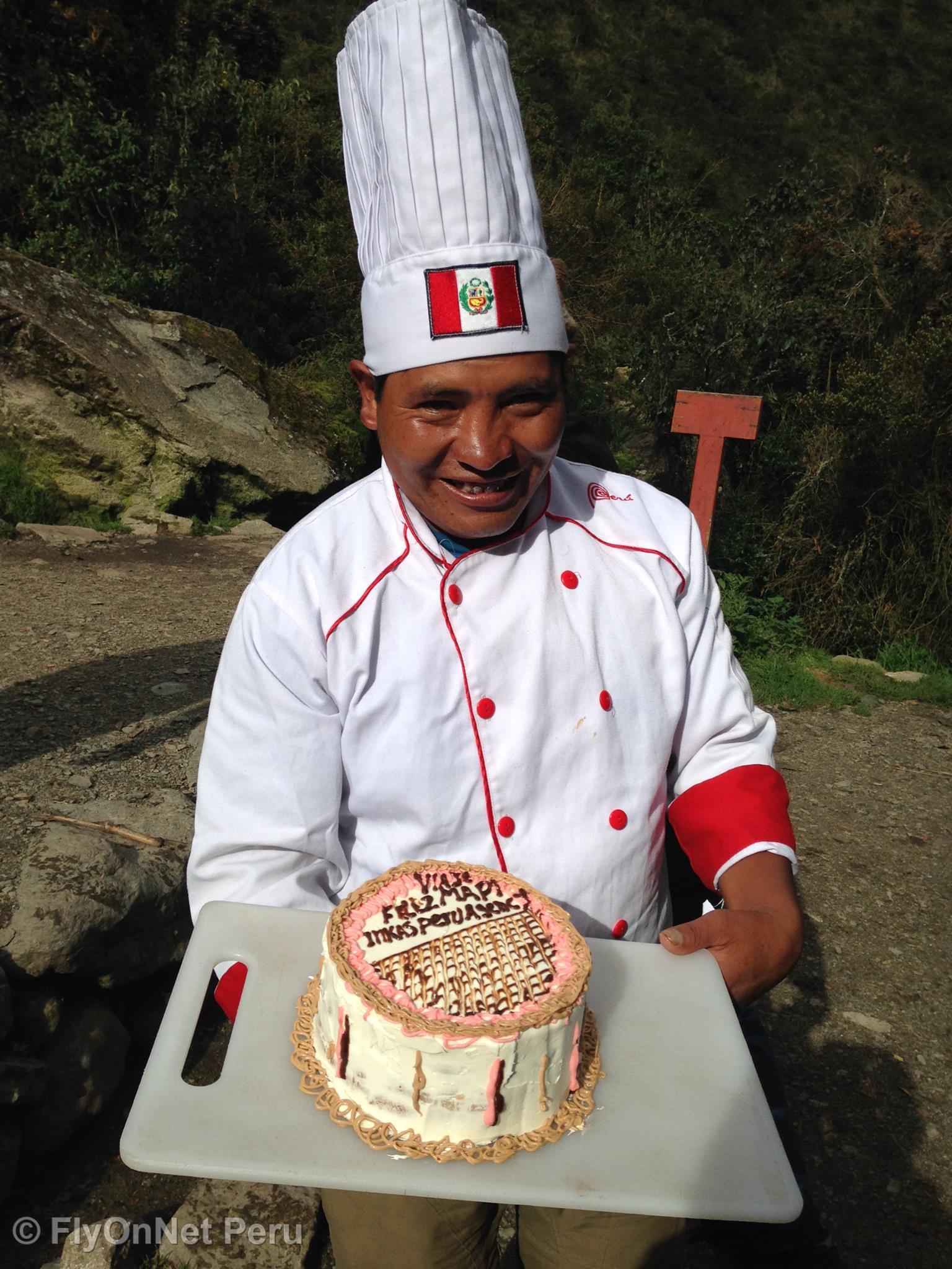 Álbum de fotos: Nosso chef preparando um bolo
