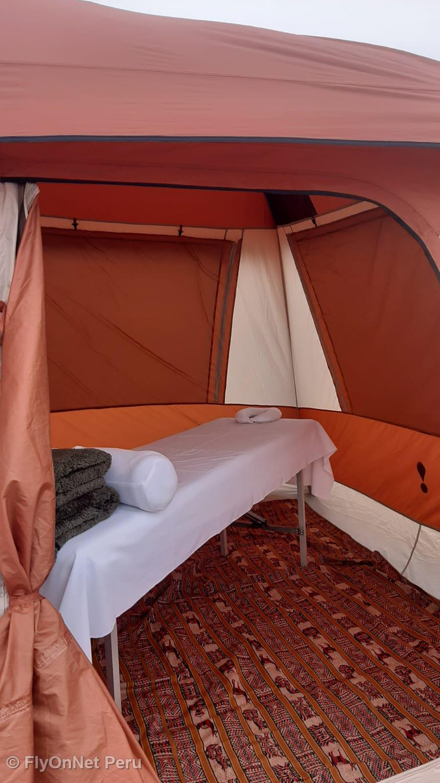 Álbum de fotos: Tenda dedicada ao spa durante a caminhada na Trilha Inca Imperial